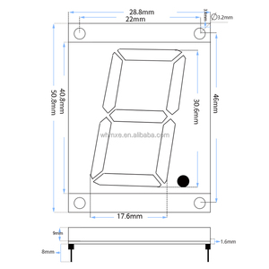 Modulo 595 Display statico da 1.2 pollici a 1 cifra con segmento a LED a tubo digitale 74 hc595 di colore rosso a 121