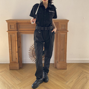 Yüksek kalite özel erkekler taktik tasarım güvenlik görevlisi üniformaları Set memuru gömlek ve pantolon - Product Image 1