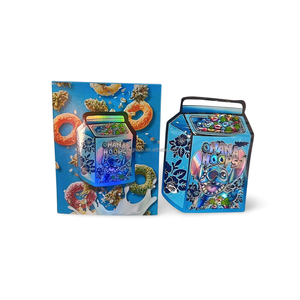 3.5g 7g 14g 28g hộp ngũ cốc ba chiều cao cấp tùy chỉnh in hộp Mylar thảo mộc hoa thuốc lá Túi Mylar với hộp trong kho - Product Image 2