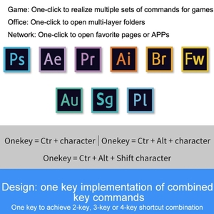 New Arrivals MK321BT Blue Tooth 5.1 3 <strong>Keys</strong> Custom <strong>Keys</strong> Game Office PS Clip <strong>Macro</strong> Programming Keypad(Black) - Product Image 3