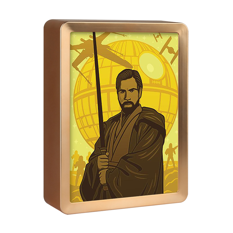 Gold frame+yellow light