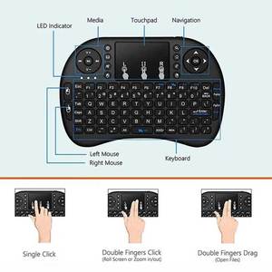 Miniteclado inalámbrico i8 con pantalla táctil, teclado ultradelgado con control remoto - Product Image 4