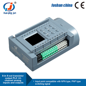 Huaqingjun 8 ingressi 8 uscite Transistor di uscita PLC 2AI 2AO 0-20mA 4-20mA analogico PLC per sensori di livello - Product Image 4