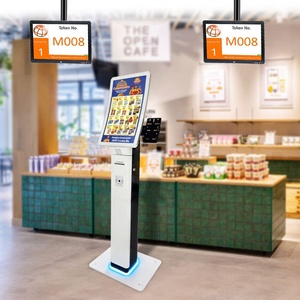 Custom 23.6/32 Inch Touch Monitor Queue Kiosk <strong>with</strong> Number Printer QMS Supermarket Store <strong>System</strong> for Payment Simple <strong>Operation</strong>