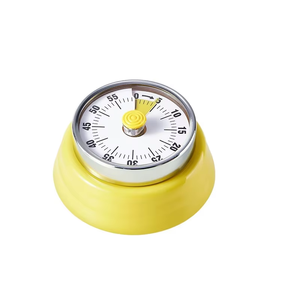 Visualizzato Timer da cucina rotondo promemoria meccanico con aspirazione magnetica in plastica sveglia conto alla rovescia per la cottura - Product Image 3