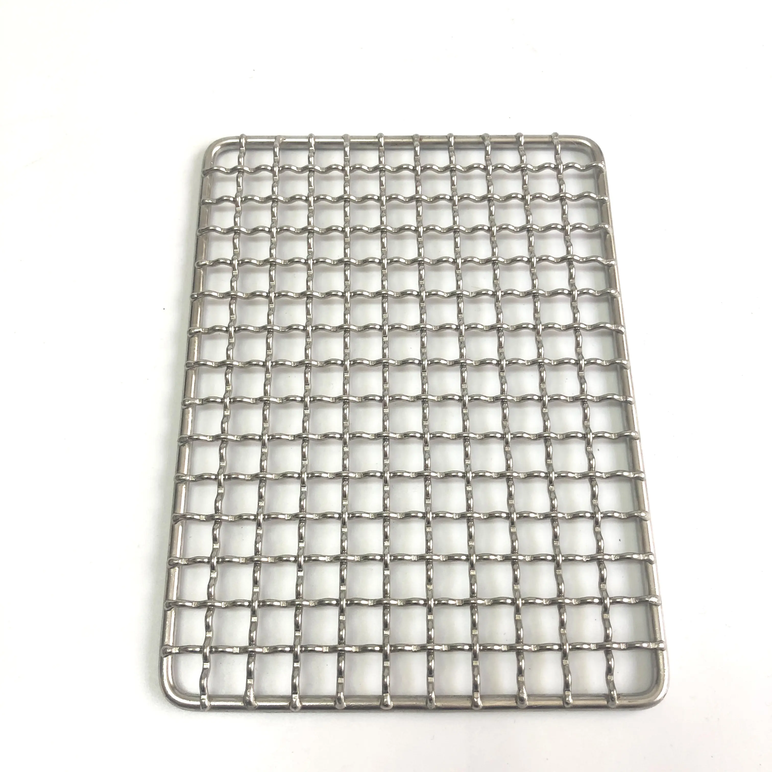 Wire Steaming Barbecue Rack BBQ Grill Mesh Oven Grid Stainless Steel for Home or Restaurant Metal Carton Silver Burner