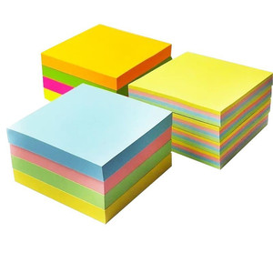 500 MOQ Office Memo <strong>Pad</strong> square Sticky Paper Notepad Cube <strong>Assorted</strong> Colors <strong>Custom</strong> Cheap Promotional <strong>Note</strong> <strong>Pads</strong> - Product Image 1