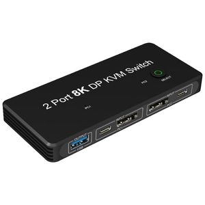 8K 2Port HDMI <strong>2</strong> Port <strong>KVM</strong> <strong>Switch</strong> 2x1 HDMI <strong>2</strong>.<strong>1</strong> Switcher <strong>2</strong> <strong>Input</strong> <strong>1</strong> <strong>Output</strong> Support Led Indicators <strong>2</strong> in <strong>1</strong> Out USB 3.0 <strong>KVM</strong> <strong>Switch</strong>