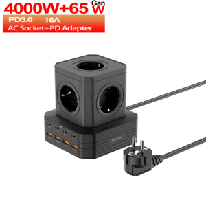 Adaptador de corriente de viaje multifunción global, enchufe de extensión de interfaz múltiple con protecciones de seguridad de salida de CA para portátiles - Product Image 3