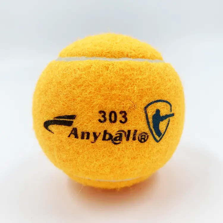 Высококачественный цветной теннисный мяч с принтом на заказ из грубой хлопчатобумажной ткани, резинового полиэстера