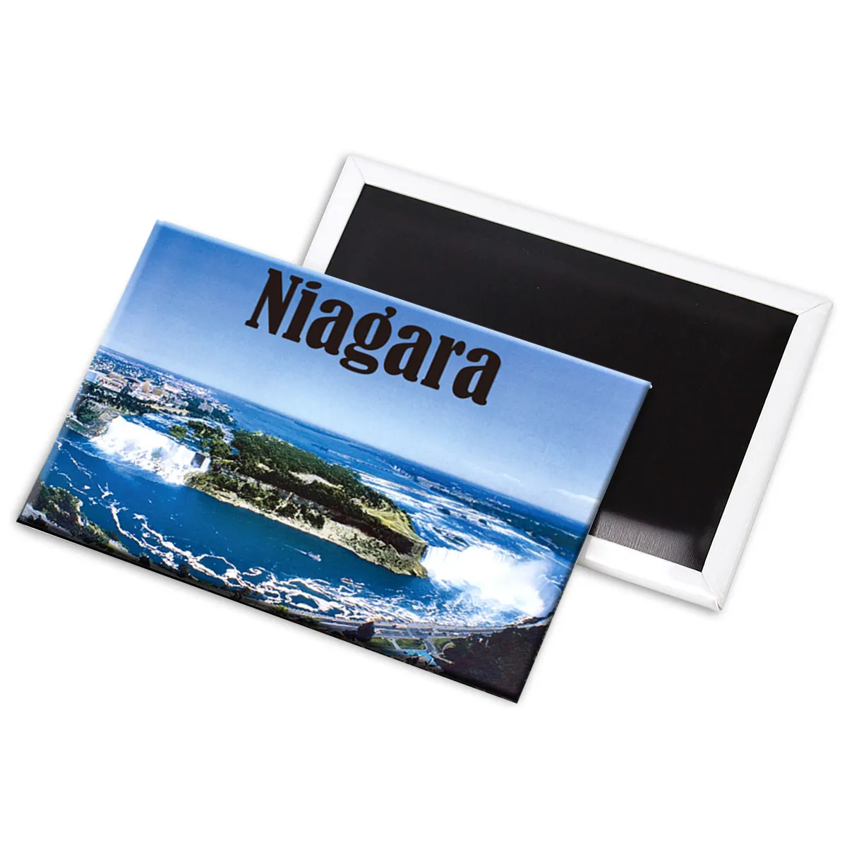 Kunden spezifische Zinn Metall 3D Aluminium folie Magnet Foto Magneti Da Frigo Niagara Falls Kühlschrank Magnet zum Drucken