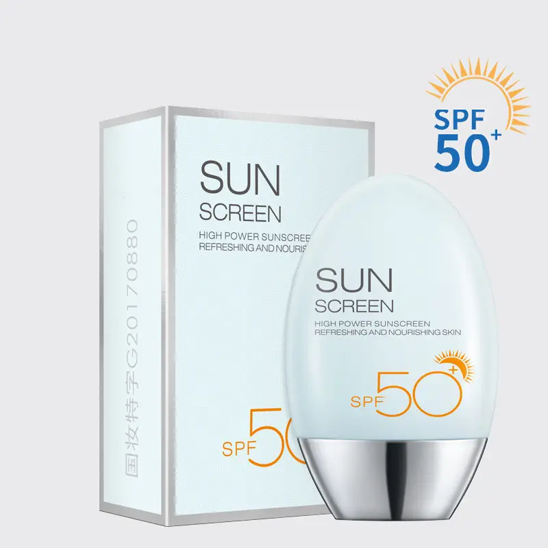 Nueva base blanqueadora de privacidad Crema solar Spf50 + Protector solar facial Hidratante Protección solar Antienvejecimiento Bloqueador solar para la cara