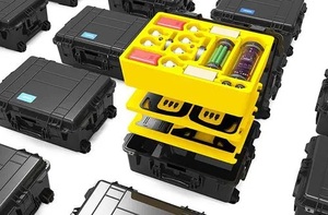 定制空硬塑料飞行工具箱手推车重型电子塑料Tactix滚动工具箱 - Product Image 6