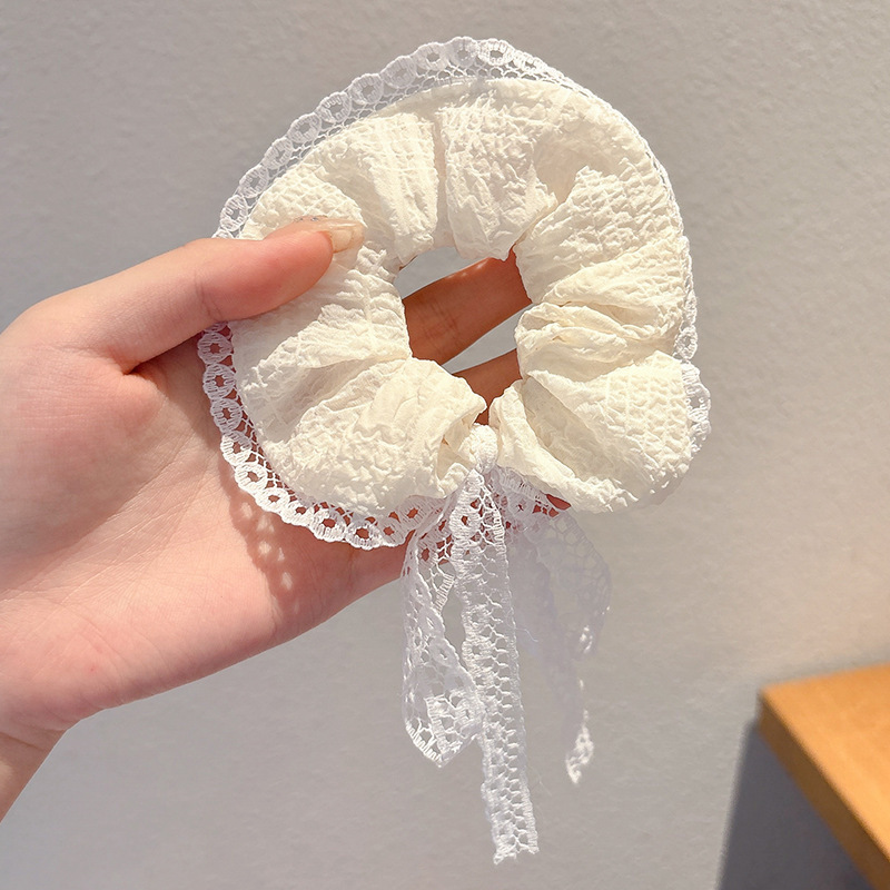 2# noeud en dentelle blanche riz