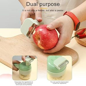 <strong>Multi</strong> Functional Electric Vegetable <strong>Cutter</strong> Set <strong>4</strong> in <strong>1</strong> Wireless Handheld Electric Vegetable Chopper