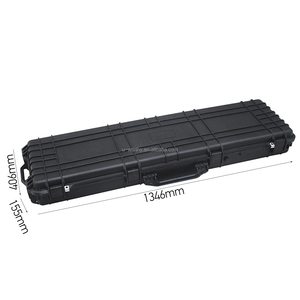 1346x406x155mm Kích thước dài màu đen PP trường hợp quảng cáo mỏng không thấm nước cứng súng nhựa trường hợp chống sốc bọt bánh xe OEM tùy chỉnh - Product Image 1