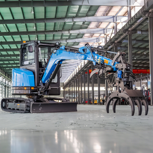 Frete Grátis Chinês Mini Escavadeiras Escavadeira Escavadeira 3.5 Ton Roda para Mine Channel Trabalho de Construção - Product Image 3