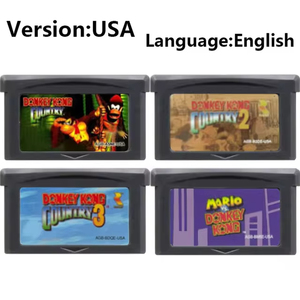 ตลับเกม GBA 32บิตการ์ดคอนโซลวิดีโอเกมลา Kong ชุดมาริโอกับลาฮ่องกงประเทศสำหรับ GBA/sp/ds - Product Image 1