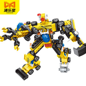 Robot de programación educativa, montaje de coche con Control remoto eléctrico, juego de bloques de construcción de partículas pequeñas