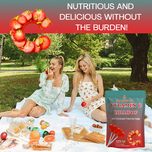 एगलेवेल विटामिन सी लॉलीपॉप एंटीऑक्सिडेंट संरक्षण स्ट्रॉबेरी स्वाद मल्टीविटामिन लोलिपोक वयस्क और बच्चे के लिए - Product Image 5