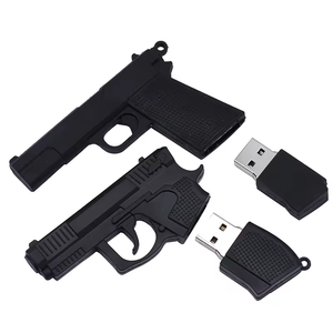 GUn型Pendrive Cle USBフラッシュディスクカスタマイズされたPvc 3Dおもちゃガン形状Usbフラッシュドライブ2GB Usb 2.0 - Product Image 1