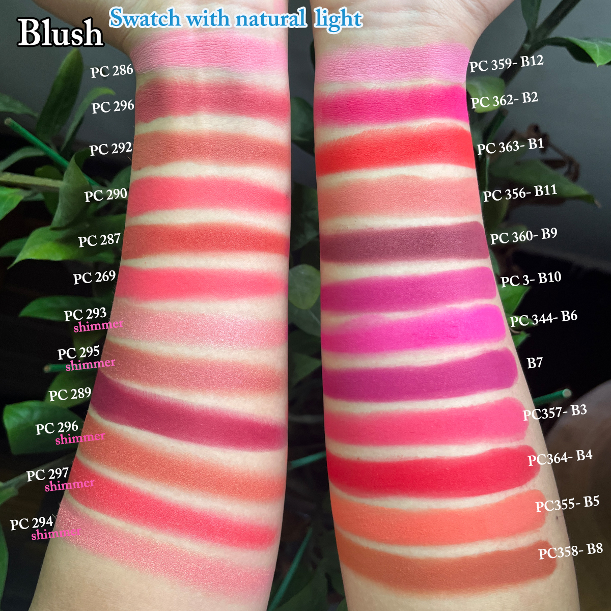 Blush multi couleurs
