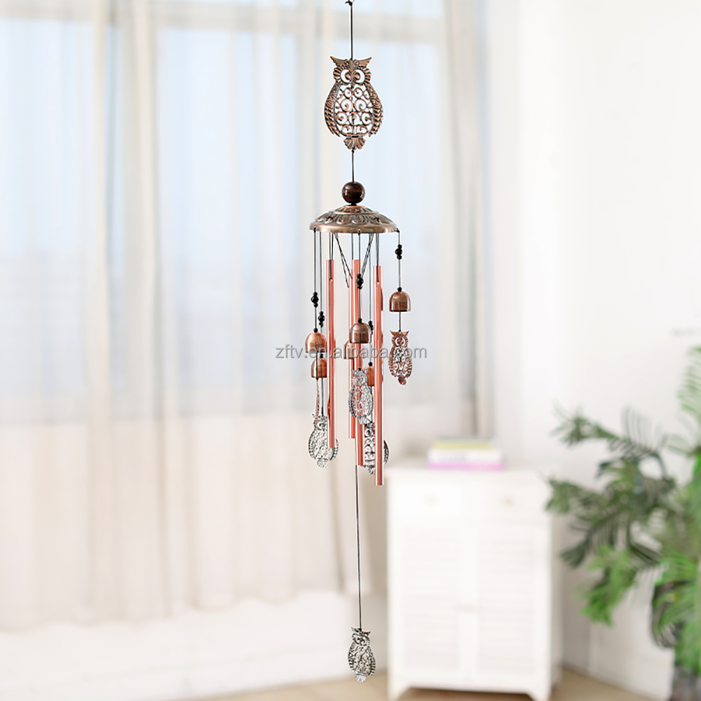 Carillon à vent Vintage Iron Owl