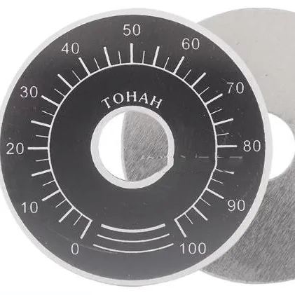 Plaque 0-100 échelle de bouton numérique pour potentiomètres