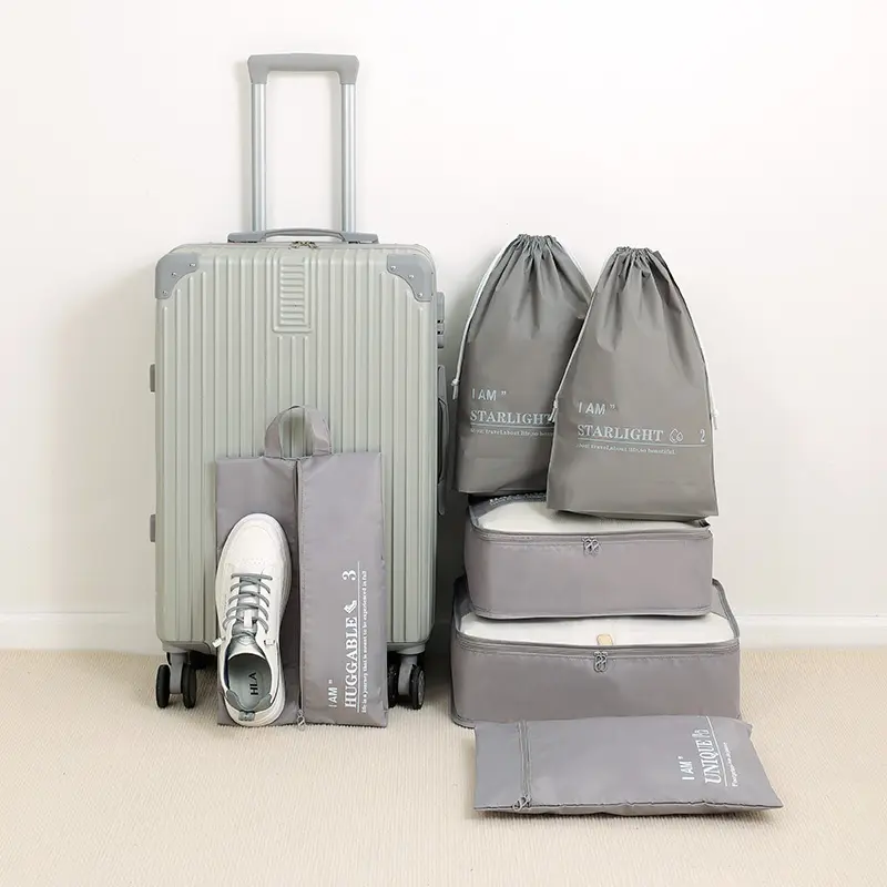 กระเป๋าทรงลูกบาศก์สำหรับเดินทาง,กระเป๋าเก็บของน้ำหนักเบาสามารถพับเก็บได้เหมาะกับกระเป๋าเดินทาง