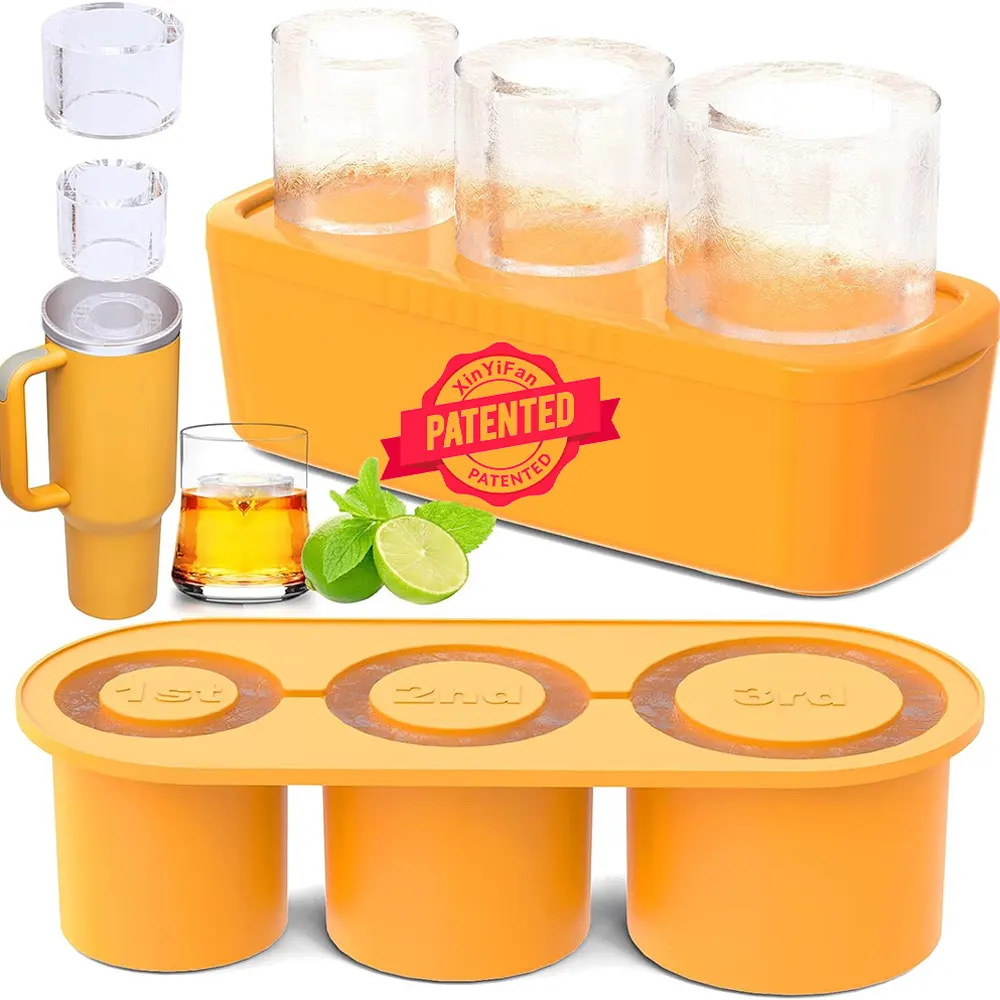 Exclusive Patent Wholesale BPA Free silicone ice cube mold ice block mold silicone trays for travel mug Stanley Cup