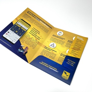 Tùy chỉnh tài liệu Flap trình bày A4 kích thước tông giấy mở rộng trang trí thư mục tập tin với công ty - Product Image 5