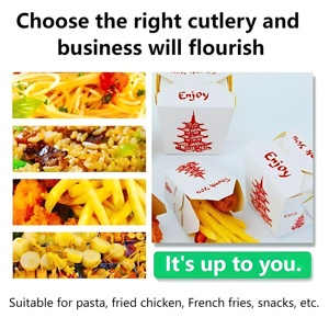 厦门新到面食纸盒外卖包装盒熊猫快递中餐外出走红馆集装箱 - Product Image 6