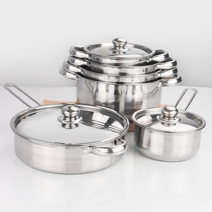 Good Price of New Product <strong>12</strong> Pieces Cookware <strong>Set</strong> Ceramic Coated Cookware <strong>Set</strong> High Quality Stainless Steel Cookware <strong>Set</strong> - Product Image 2