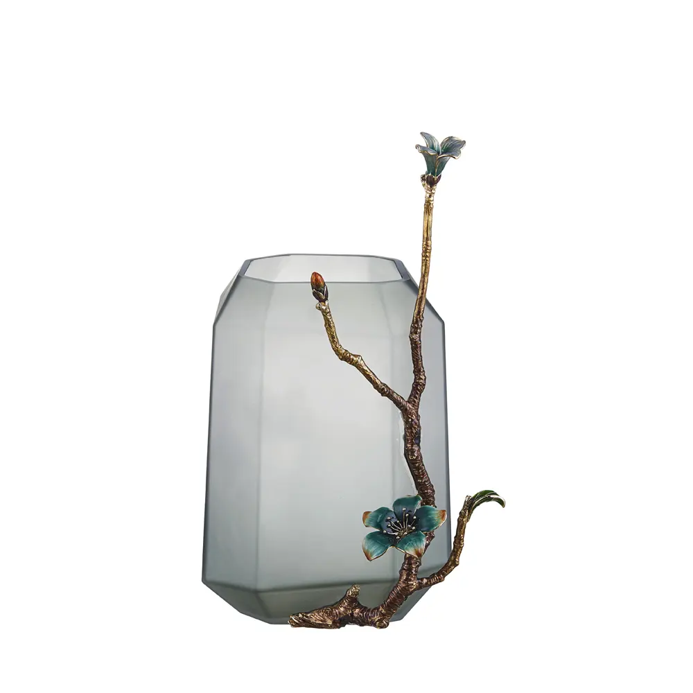 NOSHMAN florero decorativo Presente de Ano Novo Em Casa Sala de estar Decoração Garrafa de Vidro de Cor Criativo Nordic Decorativo Vaso Esmalte
