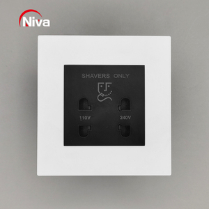 NIVA เต้ารับเครื่องโกนหนวดชุดไฟติดผนัง, เต้ารับปลั๊กไฟ13แอมป์สามารถปรับแต่งสีได้ - Product Image 2