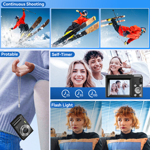 Popular <strong>Easy</strong> <strong>Use</strong> Video Recording Photo Shooting 2.4Inch 48MP 1080P 16X 3.8mm Focal Length Mini Digital <strong>Camera</strong> for Christmas Gift