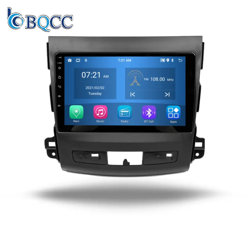 BQCC 9 "/10" Android IPS ekran kablosuz CarPlay RDS ASP 4G WIFI GPS araba medya Stereo Mitsubishi outlander 2 2006-2012 için