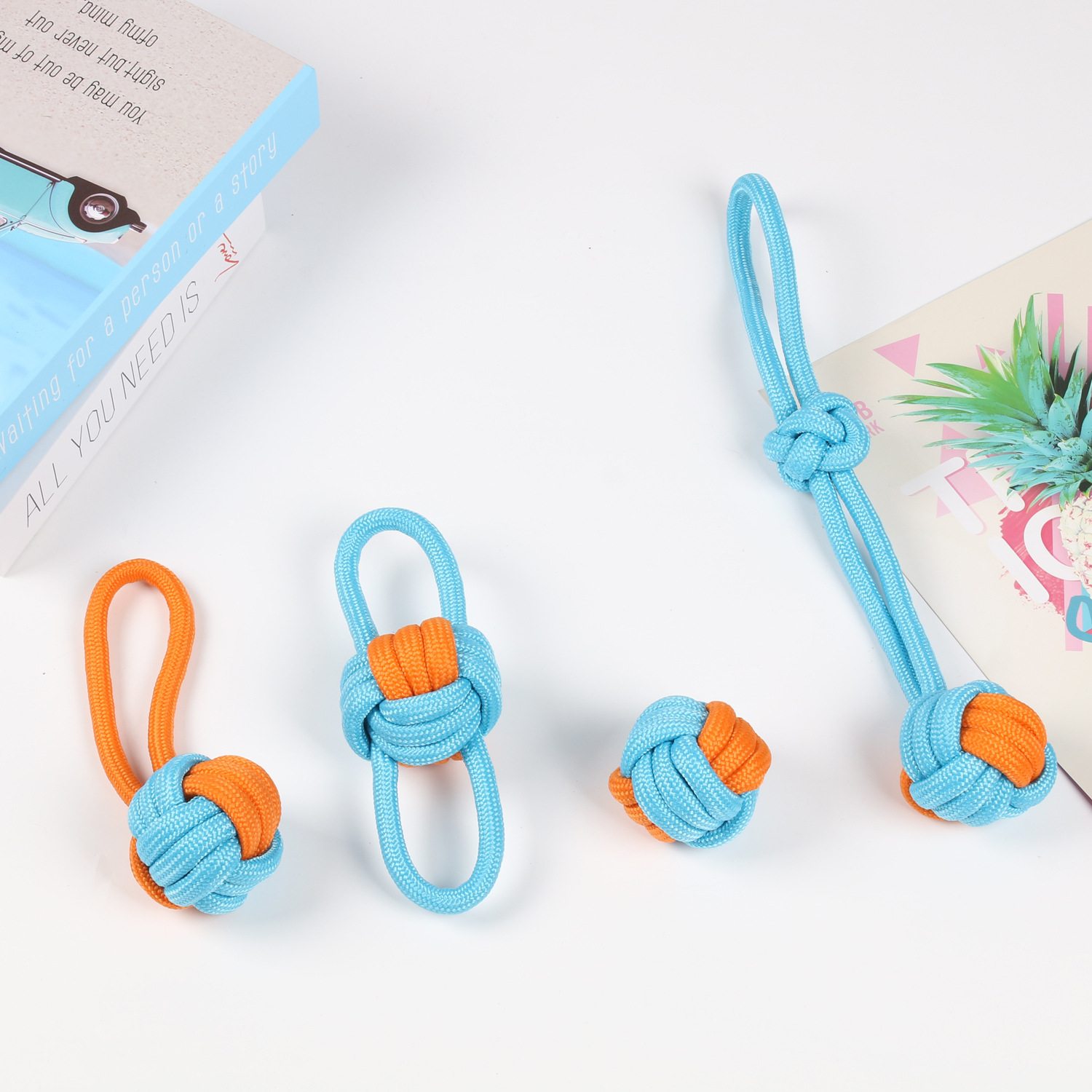 Juego de cuatro piezas naranja cielo azul, talla 2, 265 g