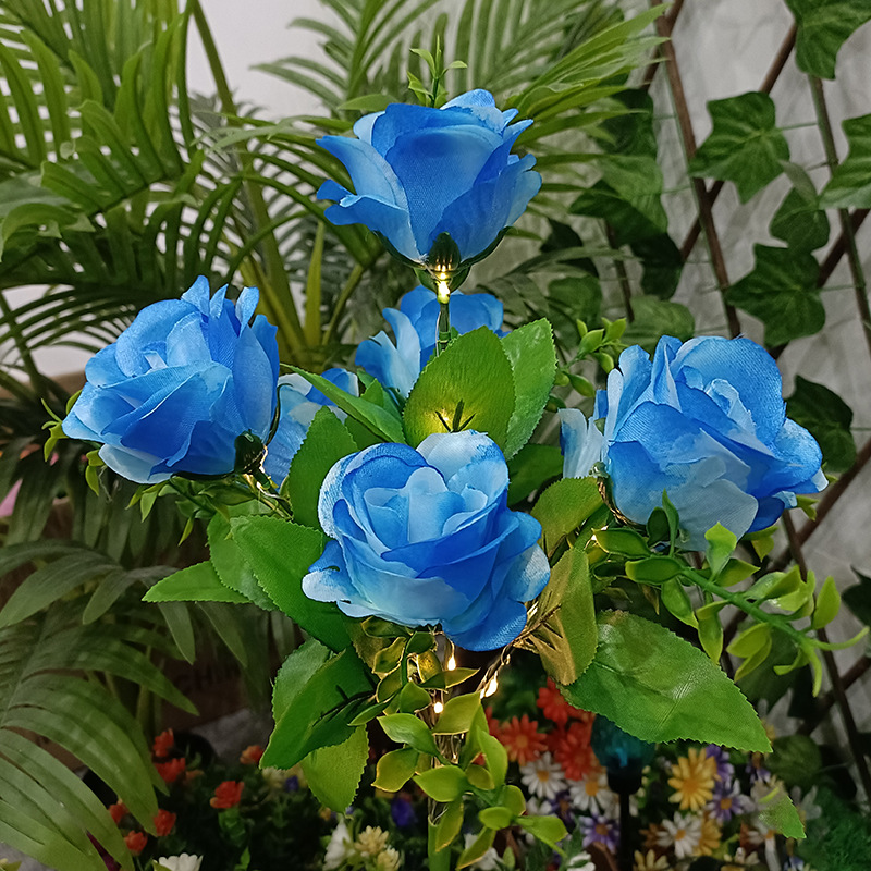 7 heads rose blue bag