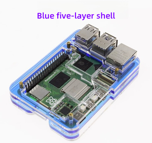 Acryl transparente 5-Lagen-Schale für Raspberry Pi 5 Effizientes elektronisches Zubehör für die Wärme ableitung - Product Image 3