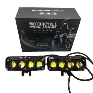 Four Eyes Projector Lens Motorcycle Spotlight Dual Color <strong>Led</strong> Driving Light - Product Image 2
