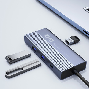 DM USB C Hub <strong>6</strong> in 1 with USB3.0 PD Fast Charging 1000mbps <strong>Ethernet</strong> Port Multifunctional HUB - Product Image 3