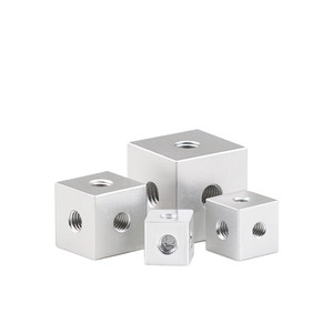 Alüminyum alaşım sabit blok ile altı taraflı kare somun 6 yollu küp kare fındık altı vida delikleri dönen ışık kutusu akrilik - Product Image 4