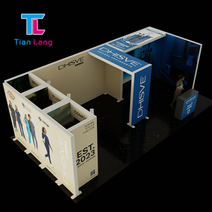 10x10 piedi nuovo arrivo Design modulare facile costruzione portatile telaio in alluminio segg tessuto di tensione a LED esposizione stand retroilluminato - Product Image 6