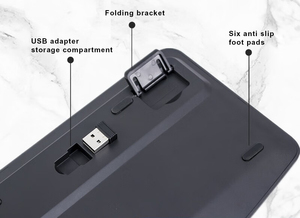Scissor Compact Korean <strong>Wireless</strong> <strong>Keyboard</strong> bluetooth Remote Control <strong>Keyboard</strong> Cordless <strong>Keyboard</strong> Integrated with Mouse - Product Image 6