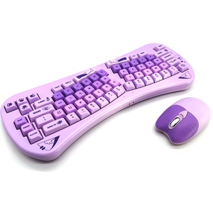 2.4G Wireless <strong>Keyboard</strong> <strong>Mouse</strong> Combo AZERTY US Qwerty Multimedia DIY <strong>Keyboard</strong> 3D Optical <strong>Mouse</strong> Combo Set for Home Office Girls <strong>Use</strong> - Product Image 6
