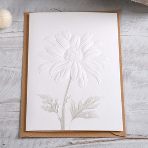 Zarflar el yapımı tebrik kartları ile kabartmalı çiçek tebrik kartları özel DIY selamlar - Product Image 5