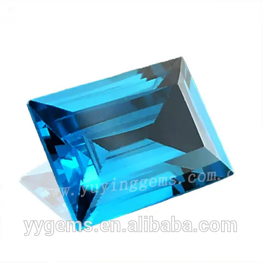 blue topaz stone price list emerald cut cz gemstone