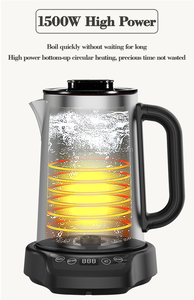 2 In1 Smart Automatic Stainless Steel Turkish Tea Machine <strong>Variable</strong> <strong>Temperature</strong> 2.0L+1.1L Electric Glass Kettle With Tea Maker - Product Image 2