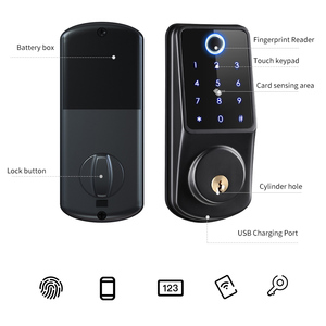 Ev güvenlik SmartLife APP Tuya bluetooth anahtarsız akıllı kapı kilidi, akıllı parmak izi akıllı sürgülü kilit - Product Image 6